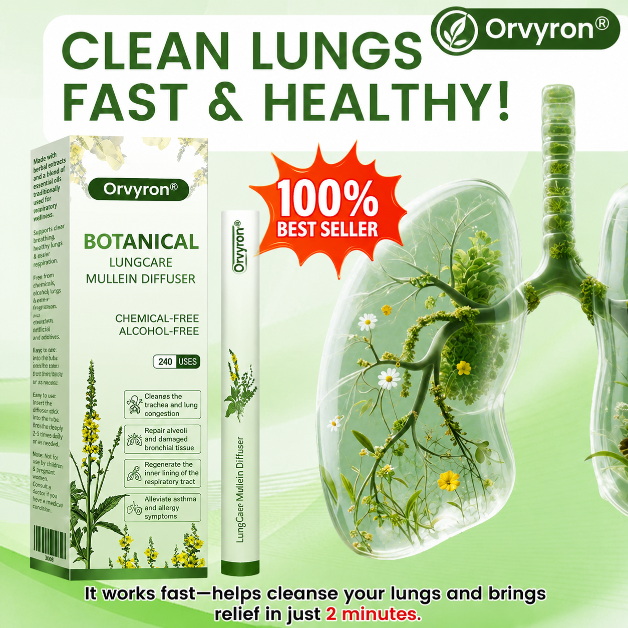 Orvyron® Botanical LungCare Mullein Diffuser