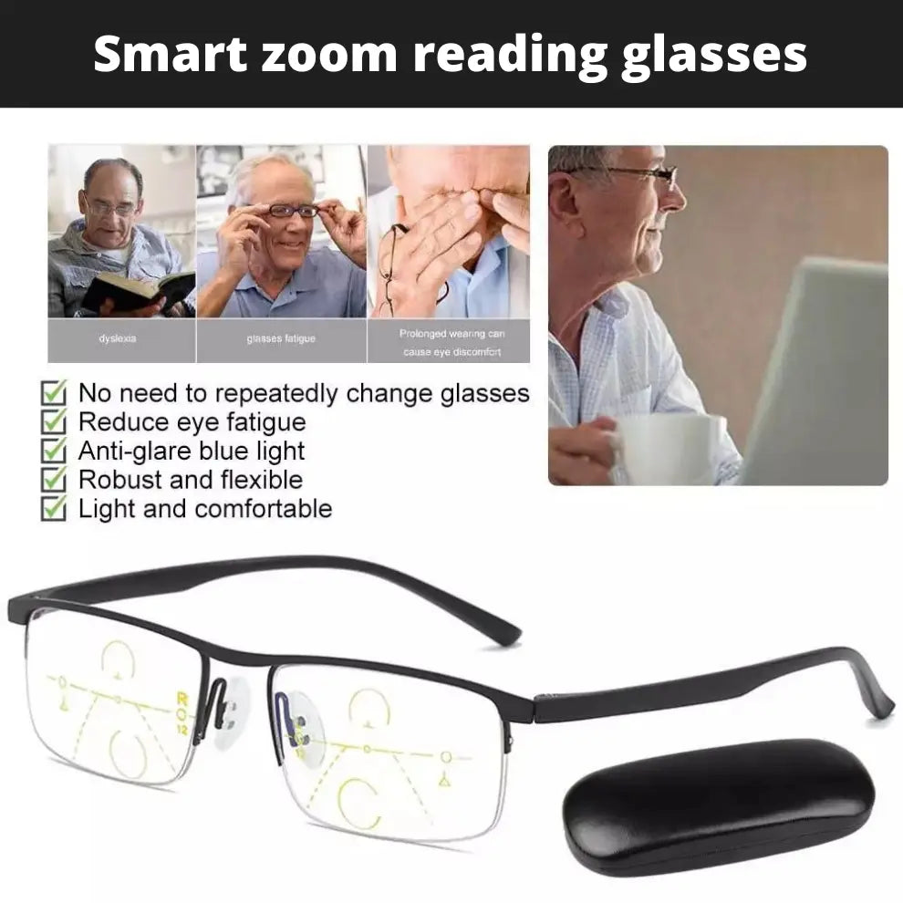 Orvyron™ Auto-Focus Reading Glasses – One Pair Adjusts to Your Prescription Needs for Reading, Screens & Everyday Use