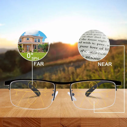Orvyron™ Auto-Focus Reading Glasses – One Pair Adjusts to Your Prescription Needs for Reading, Screens & Everyday Use